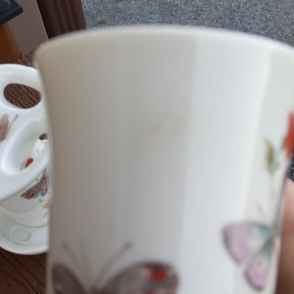 VintagTakahashi San Francisco Butterfly Bathroom Cup Soap Dish Toothbrush Holder - Picture 8 of 16